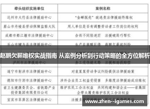赵鹏欠薪维权实战指南 从案例分析到行动策略的全方位解析 赵鹏欠薪维权实战指南 从案例分析到行动策略的全方位解析